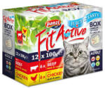 Panzi FitaActive Cat FitaBox - nedves eledel (marha, csirke, pulyka, borjú) válogatás szószban macskák részére (12x100g)