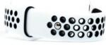 MYBANDZ Respiraţie silicon curea de ceas Apple Watch 42-44mm alb-negru (APW421273)