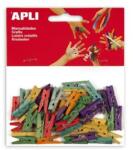 APLI Fa csipesz színes 25x3 mm 45db/csomag APLI (13479)