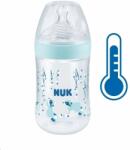 Nuk Baba cumisüveg Nuk Nature Sense hőmérséklet jelzővel 260 ml kék - babyboxstore