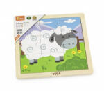 Viga Toys Puzzle din 9 piese mari - oaie, Viga (51437) - roua