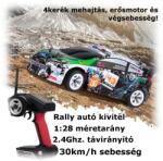 WLtoys K989 1: 28 méretarányú rally pálya autó, 4WD összkerék (proporcionális vezérléssel) 30km/h