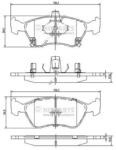 NIPPARTS set placute frana, frana disc NIPPARTS J3602080 (J3602080)