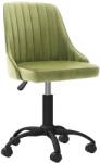 vidaXL Scaun de bucătărie pivotant, verde deschis, catifea (330748)