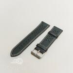  Curea model olimpic perforata neagra cu alb 18mm - 51501