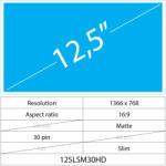 Notebook LCD 12.5 LCD Slim Matt 30 pin HD, Matte