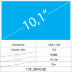 Notebook LCD 10.1 LCD Slim Matt 40 pin HD, Matte