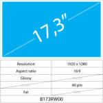 Notebook LCD 17.3 LCD Fat Fényes 40 pin Full HD, Glossy