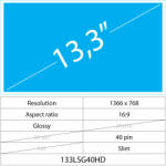 Notebook LCD 13.3 LCD Slim Fényes 40 pin HD, Glossy