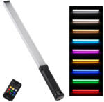  PULUZ RGB LED lámpa, fénycső beépített akkumulátorral, távirányítóval (PU460B)