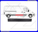 RENAULT MASTER 3 2010.04-2019.08 Tolóajtó díszléc jobb, fekete "közép/hosszú kivitel: 3682/4332mm" RN9541453