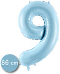 PartyDeco S. r. o 9. szám, fólia lufi, 86 cm, világos kék