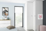 BRW Ъглов гардероб flex 118 / 120 / 240 см бял компактен модел (f57-szafa_zestaw_27-bi/bi)