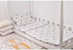 Confort Family Lenjerie pat 90x200 cm, 3 piese model rachete (CFAM3302) - babyneeds Lenjerii de pat bebelusi‎, patura bebelusi