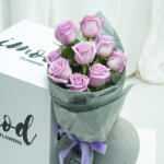ImodFlowers Buchet de flori 9 trandafiri mov