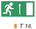  Menekülési út fölfelé, ajtó jobbra t 14 (t14)