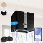 Klarstein Futurelight Smart hotă insulă Recirculare 413m³/h LED din oțel inoxidabil (CGCH6-Futurelight-BK) (CGCH6-Futurelight-BK) - electronic-star Hota
