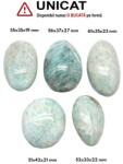 Palm Stone Amazonit Natural - 51-61 x 33-42 x 19-27 mm - (XXL) - 1 Buc