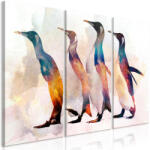 Artgeist Kép - Penguin Wandering (3 Parts) 120x80