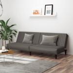 vidaXL Canapea cu 2 locuri, gri, piele ecologică (337663) Canapea