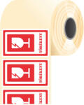 Tezeko Törékeny címke, piros, 100 * 60 mm (500 címke/tekercs) (P1000006000-032) - cimke-nyomtato