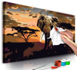 Artgeist Kifestő - Elephant in Africa (Brown Colours) 80x40