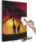 Artgeist Kifestő - Giraffes and Sunset 40x60