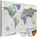 Artgeist Kép parafán - World Destinations (1 Part) Wide [Cork Map] 120x80