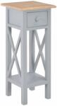 vidaXL Masă laterală, gri, 27 x 27 x 65, 5 cm, lemn (280058) - vidaxl