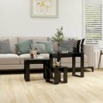 vidaXL Mese suprapuse, 3 buc. , negru, lemn compozit (808604)