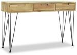 vidaXL Masă consolă, 120x35x76 cm, tec masiv (244573)