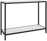 vidaXL Masă consolă, alb, 100 x 35 x 75 cm, sticlă securizată (322837)