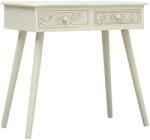 vidaXL Masă consolă cu 2 sertare sculptate, gri, 80x40x77, 8 cm, lemn (285752)