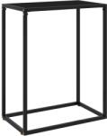 vidaXL Masă consolă, negru, 60x35x75 cm, sticlă securizată (322804)