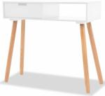 vidaXL Masă consolă, lemn masiv de pin 80x30x72 cm, alb (244737)
