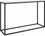 vidaXL Masă consolă, alb, 120x35x75 cm, sticlă securizată (322817)