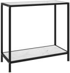 vidaXL Masă consolă, alb, 80 x 35 x 75 cm, sticlă securizată (322833)