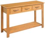 vidaXL Masă consolă, 110x35x75 cm, lemn masiv de stejar (329925)