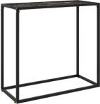 vidaXL Masă consolă, negru, 80x35x75 cm, sticlă securizată (322810)