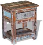 vidaXL Masă laterală cu un sertar, 43x33x51 cm, lemn masiv reciclat (243456)