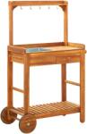 vidaXL Cărucior bucătărie grădină, 92x43, 5x141, 5 cm, lemn de acacia (43986)