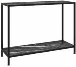 vidaXL Masă consolă, negru, 100 x 35 x 75 cm, sticlă securizată (322838)