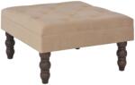 vidaXL Taburet, bej, 60 x 60 x 36 cm, catifea (247552)