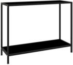 vidaXL Masă consolă, negru, 100 x 35 x 75 cm, sticlă securizată (322836)