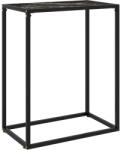 vidaXL Masă consolă, negru, 60x35x75 cm, sticlă securizată (322806)