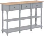 vidaXL Masă consolă, gri, 120 x 30 x 76 cm, MDF (280017)