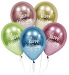 Godan Beauty and Charm: Happy Birthday 5 db-os metál fényű lufi csomag - 30 cm (GZ-HBP5) - jateknet