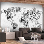 Artgeist Fotótapéta - Retro Continents (Grey) 200x140