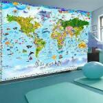 Artgeist Fotótapéta - World Map for Kids 250x175