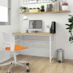 vidaXL Birou de calculator alb & stejar deschis 105x55x72 cm MDF/metal (20540)